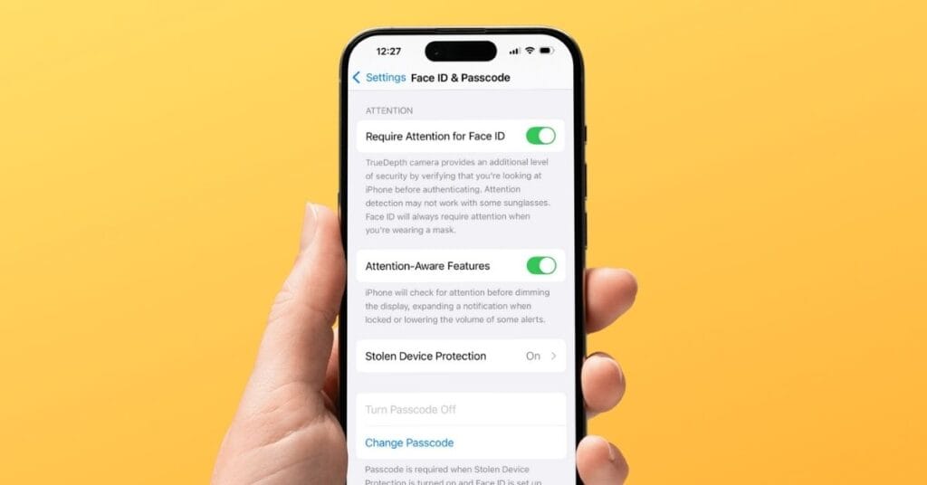 Attention aware features on iphone