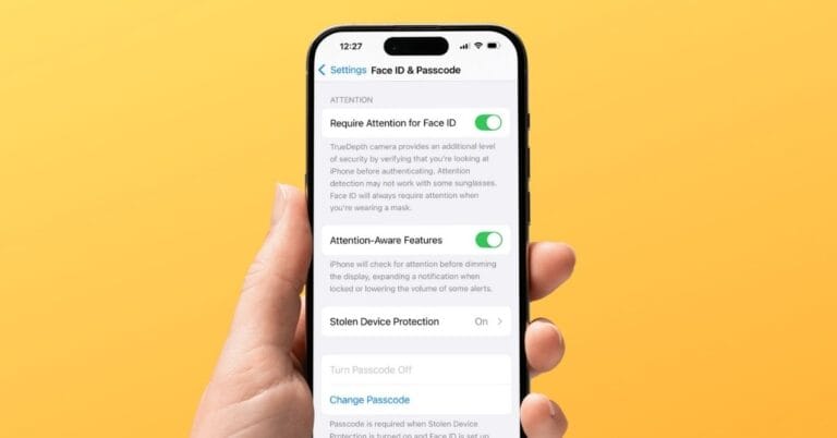 Attention Aware Features on iPhone