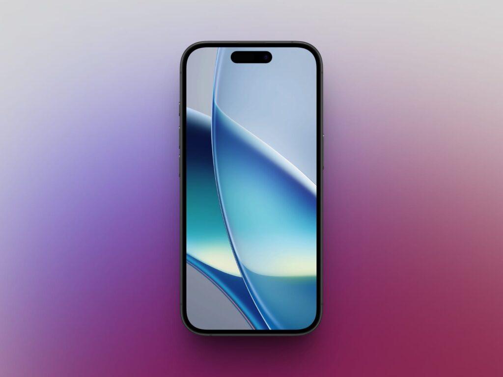 Blue liquid glass shiny