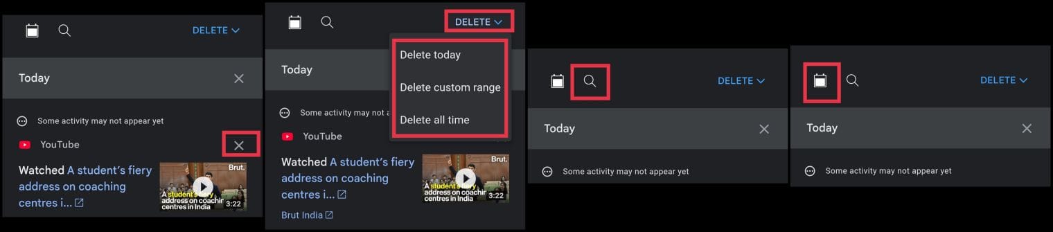 Clear youtube search history on android and iphone