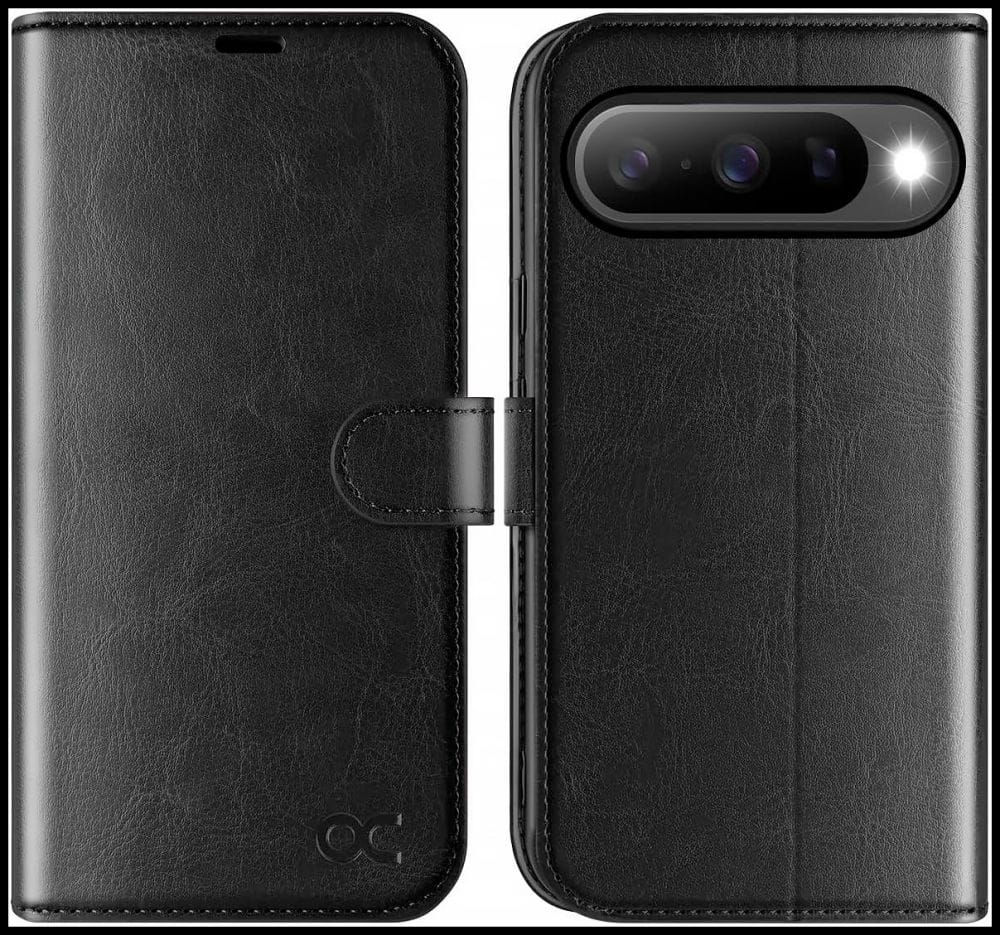 Ocase leather wallet case for pixel 10