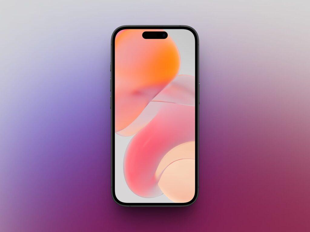 Orange liquid glassy wallpaper