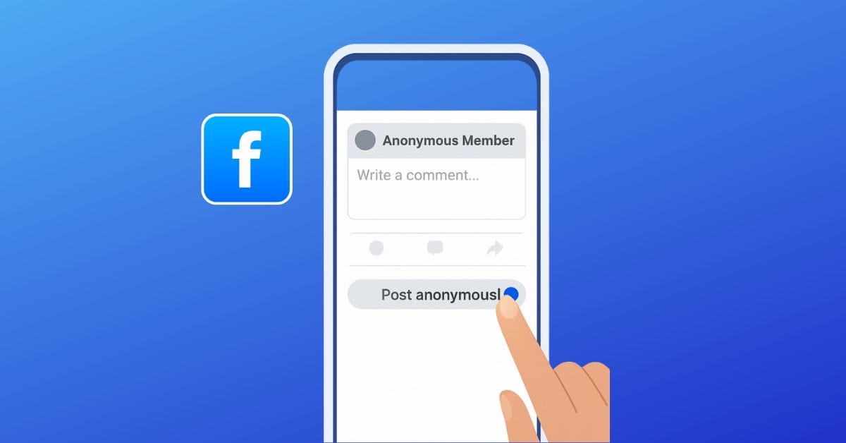 Post anonymously on facebook