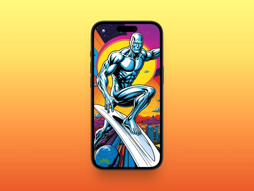 Retro Silver Surfer wallpaper