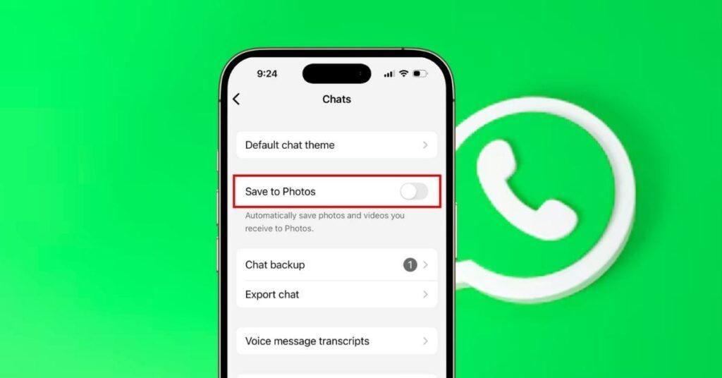 Stop whatsapp from saving photos on iphone