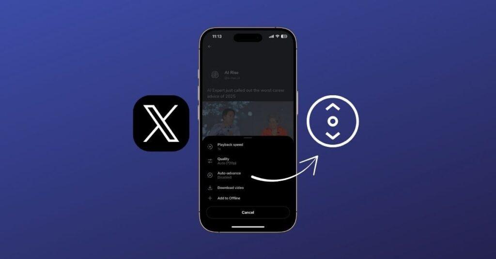 Turn off video autoscroll on x formerly twitter