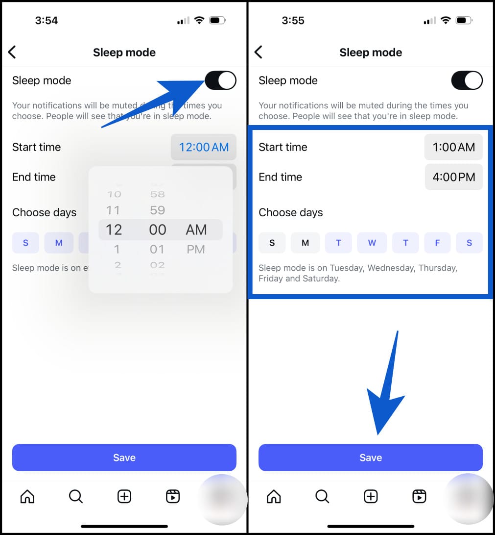 Turn on quiet mode in instagram on iphone