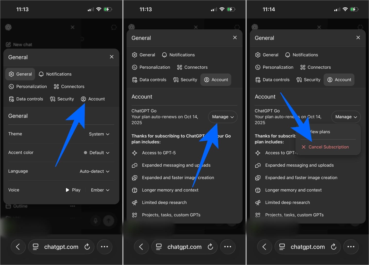Cancel ChatGPT Subscription