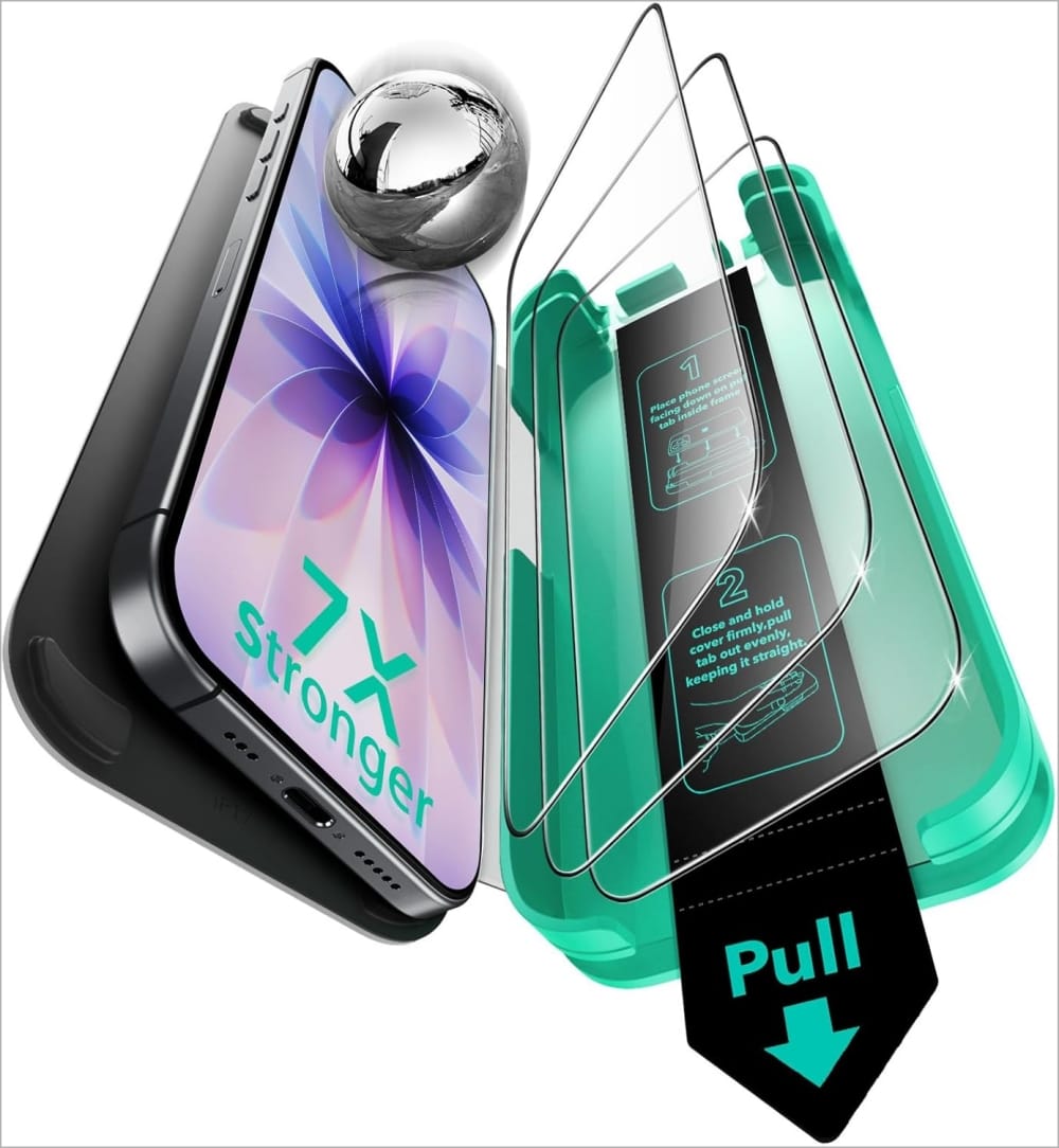 Esr 9h tempered glass screen protector for iphone 17