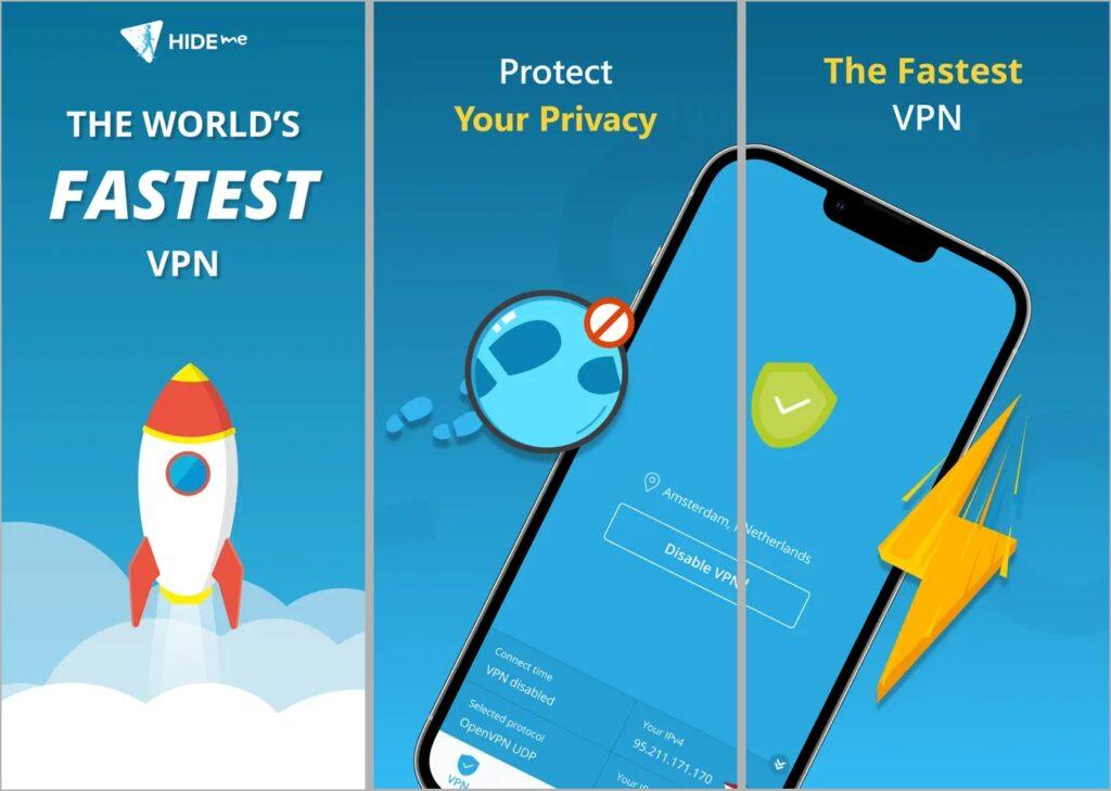 Hideme Free VPN App