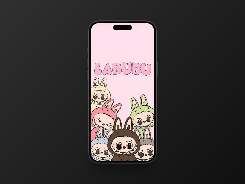 Labubu Squad on Pink Labubu squad on pink