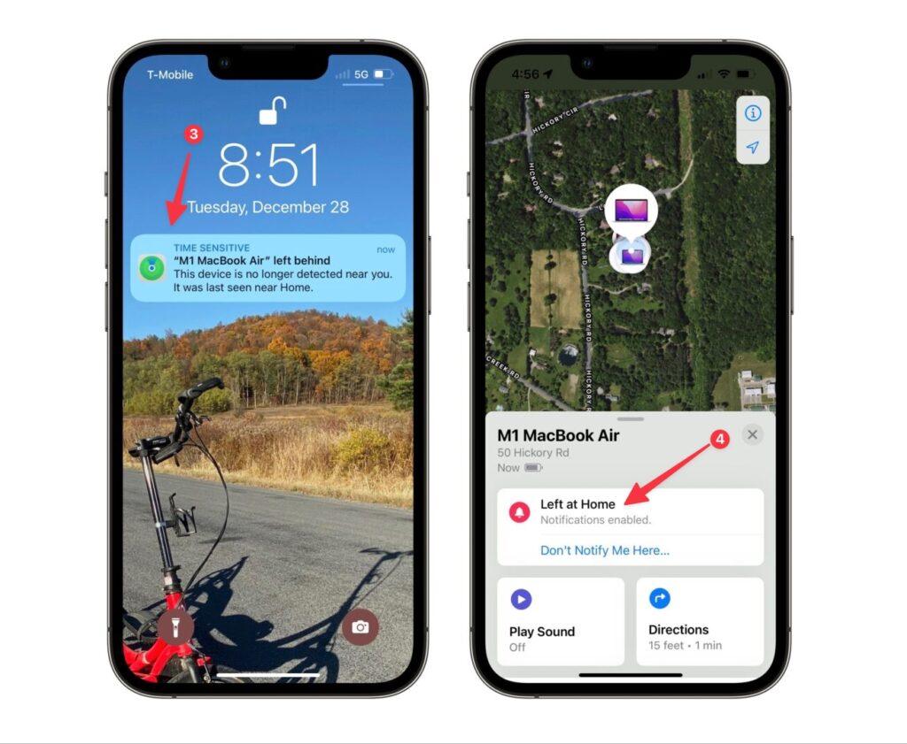 Notification and alert icons on iphone