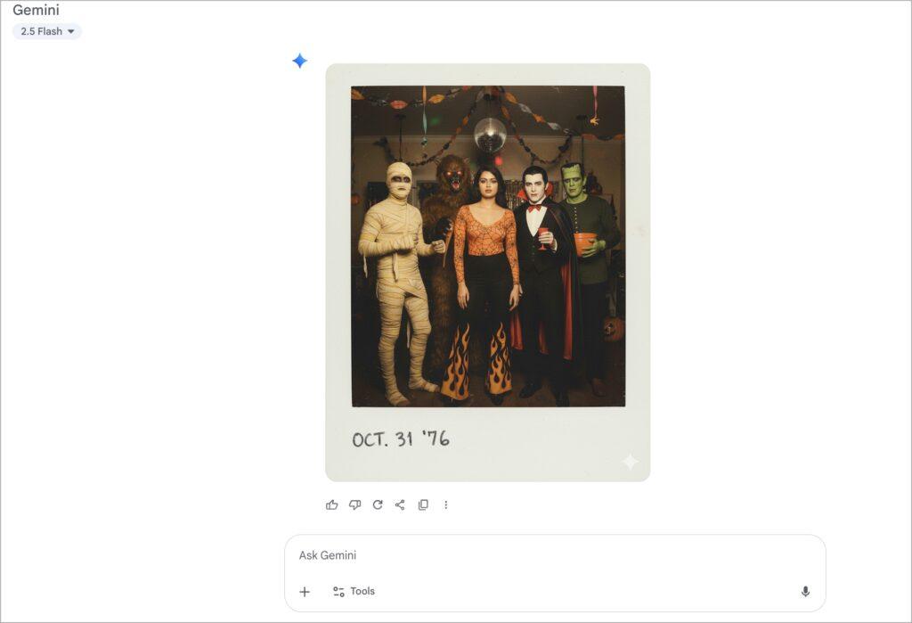 Polaroid vintage horror party gemini halloween prompt