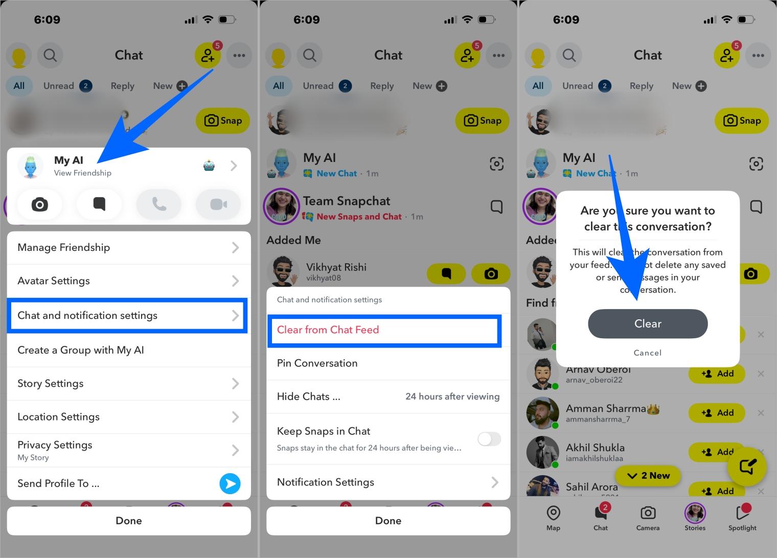 Remove my ai from your chat feed