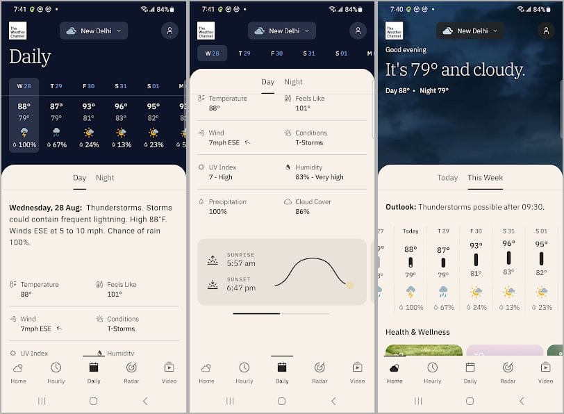 The Weather Channel app