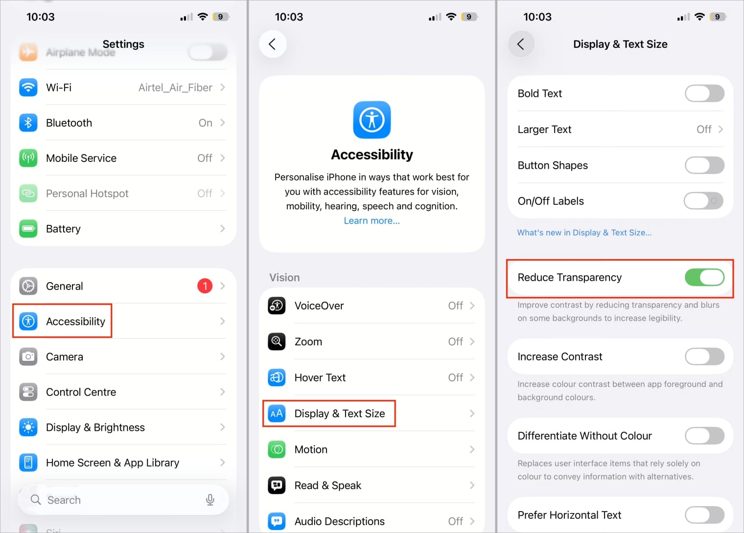 Turn On Reduce Transparency on iPhone Turn on reduce transparency on iphone