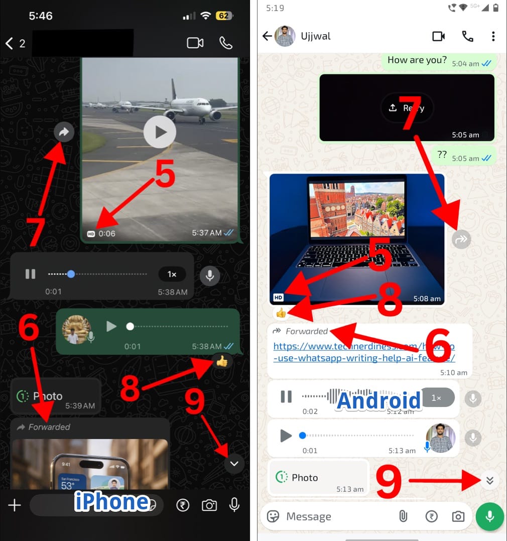 Whatsapp individual chat icons 2