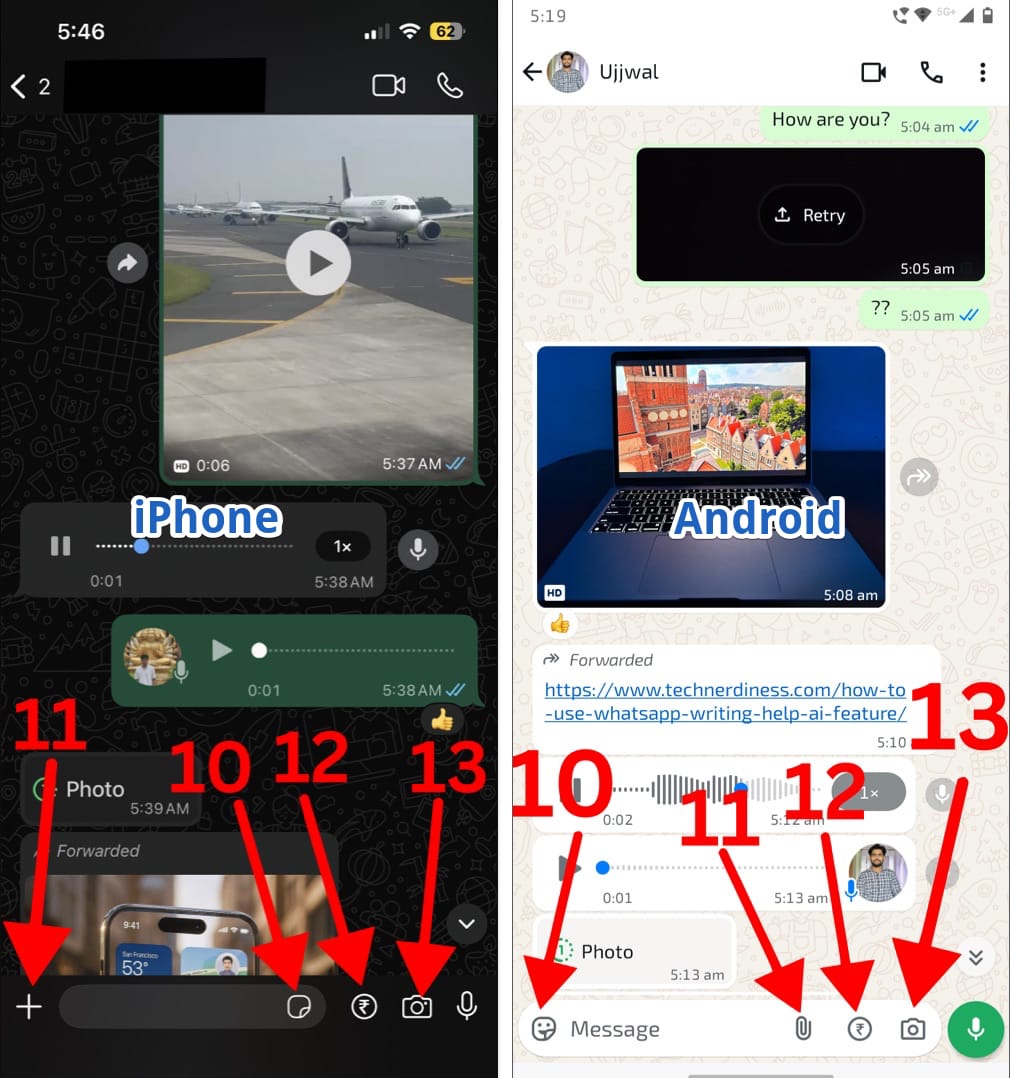 Whatsapp individual chat icons 3