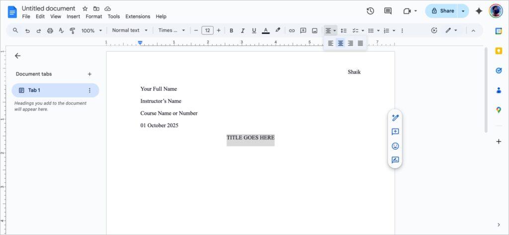 Add the Title Add the title