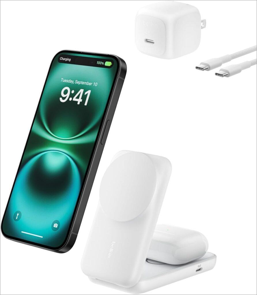 Belkin 25W MagSafe 2-in-1 Wireless Charger Dock Belkin 25w magsafe 2 in 1 wireless charger dock