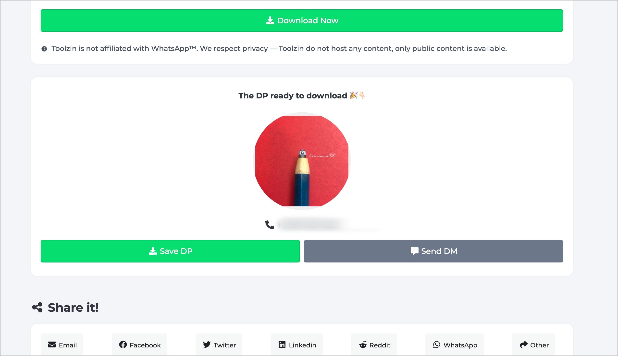 Download WhatsApp profile picture using Toolzin by previewing and saving DP online Download whatsapp profile picture using toolzin by previewing and saving dp online