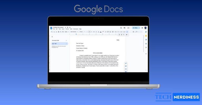 How to do mla format in google docs