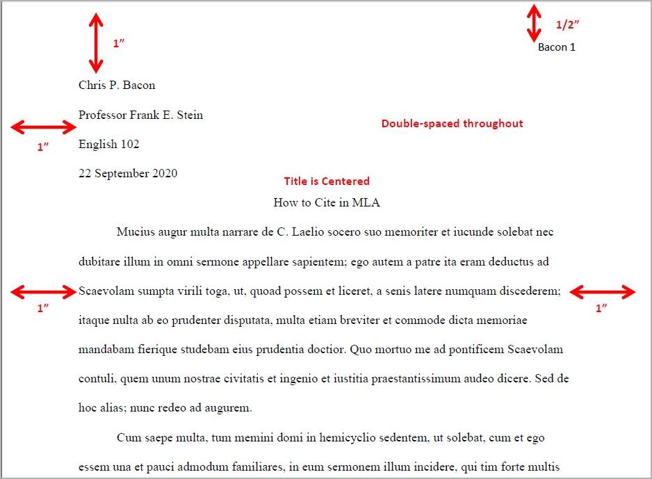 MLA Format Mla format