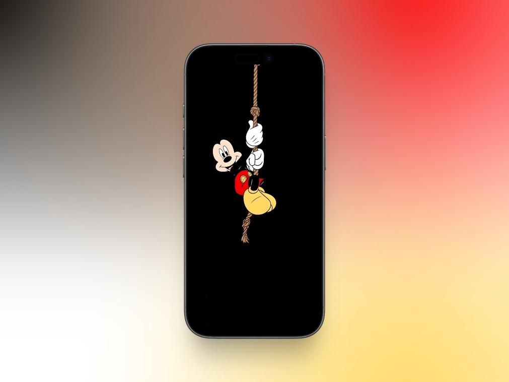 Mickey Mouse Hanging from Notch Mickey mouse hanging from notch