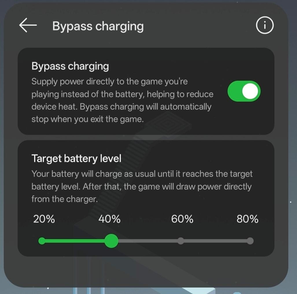 Oneplus bypass charging feature
