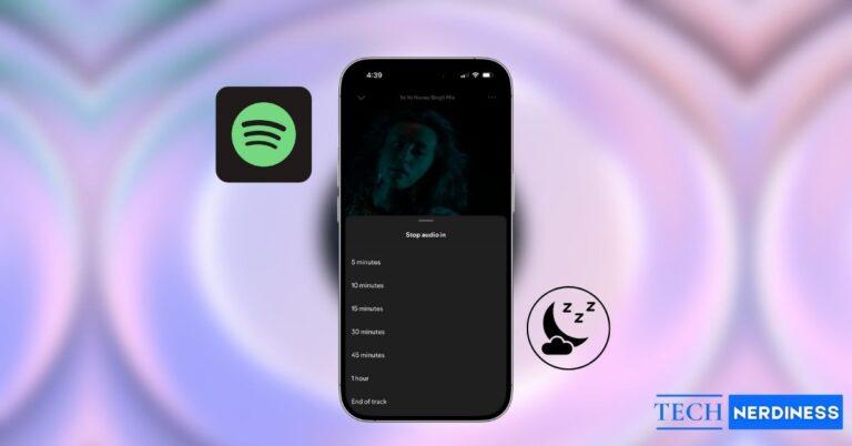 Set a sleep timer on spotify