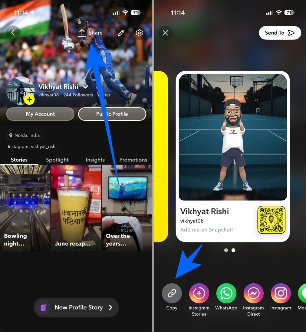 Share your snapchat public profile