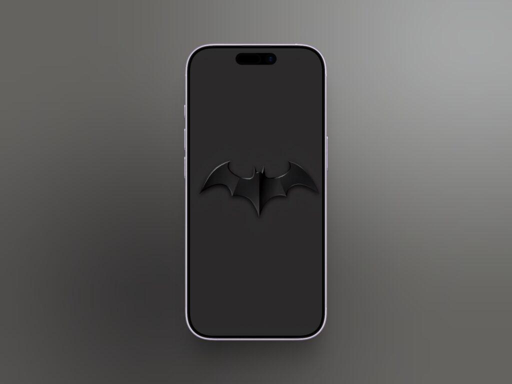Simple Bat Logo on Black