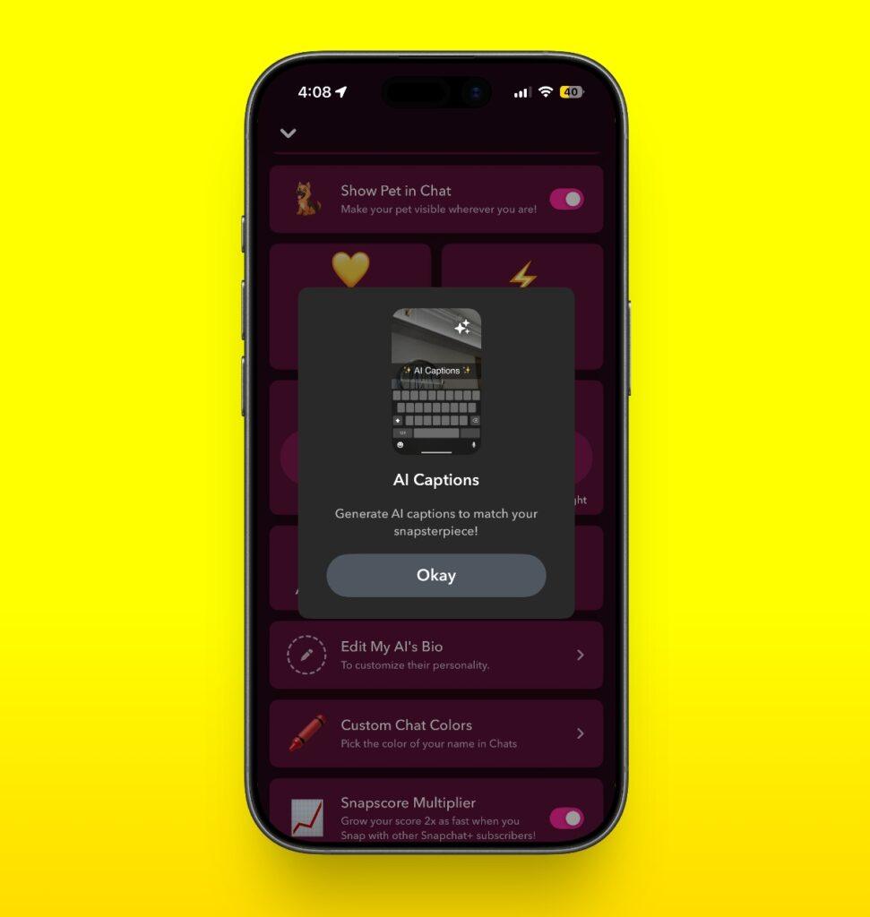 Snapchat Plus AI Captions Feature Snapchat plus ai captions feature