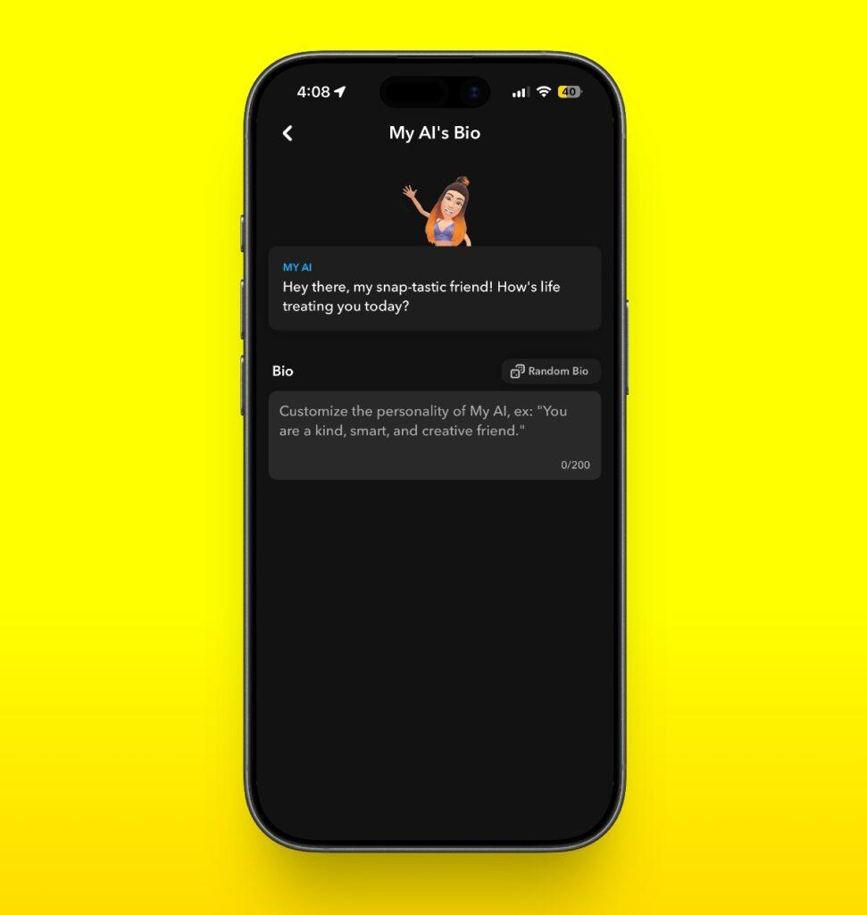 Snapchat Plus Edit AI Bio Feature Snapchat plus edit ai bio feature