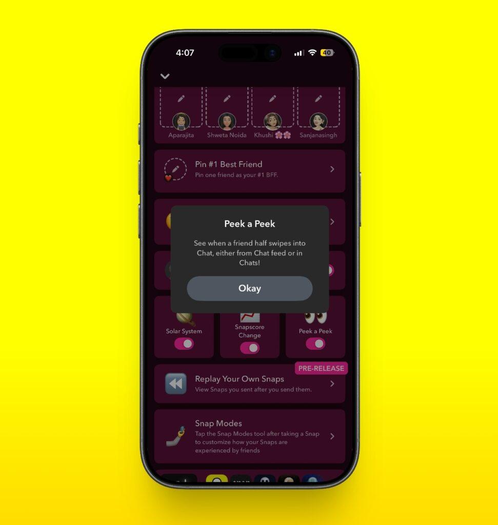 Snapchat Plus Peek a Peek Feature Snapchat plus peek a peek feature