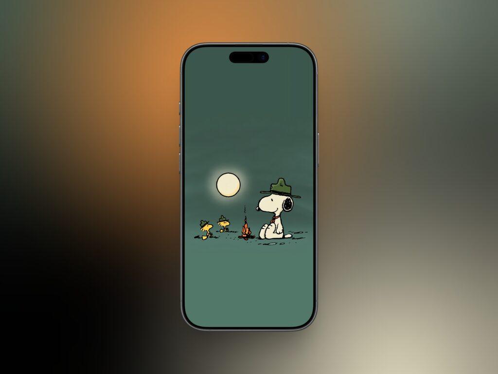 Snoopy Under the Moon