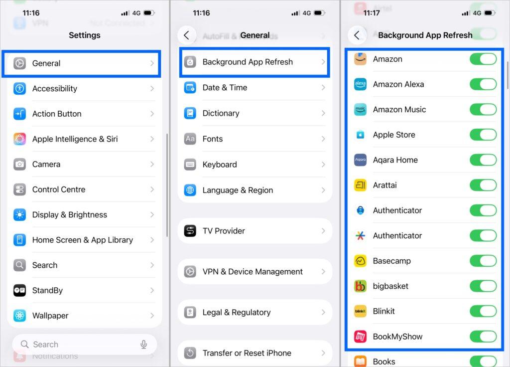 Turn Off Background App Refresh on iPhone Air