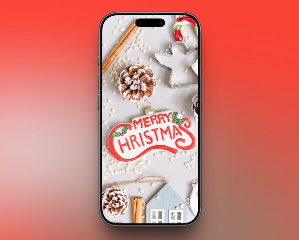 A Simple Merry Christmas Decor Wallpaper