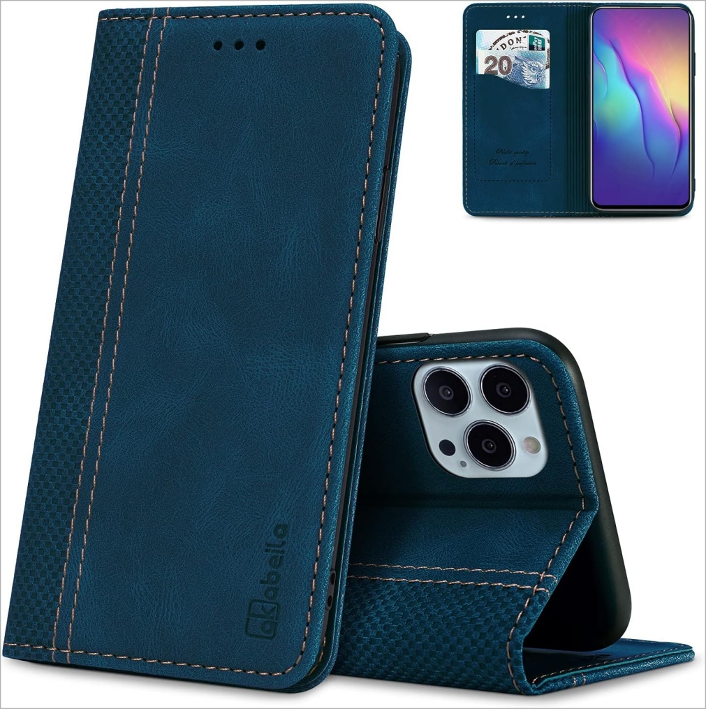 Akabeila leather wallet flip case for oneplus 15