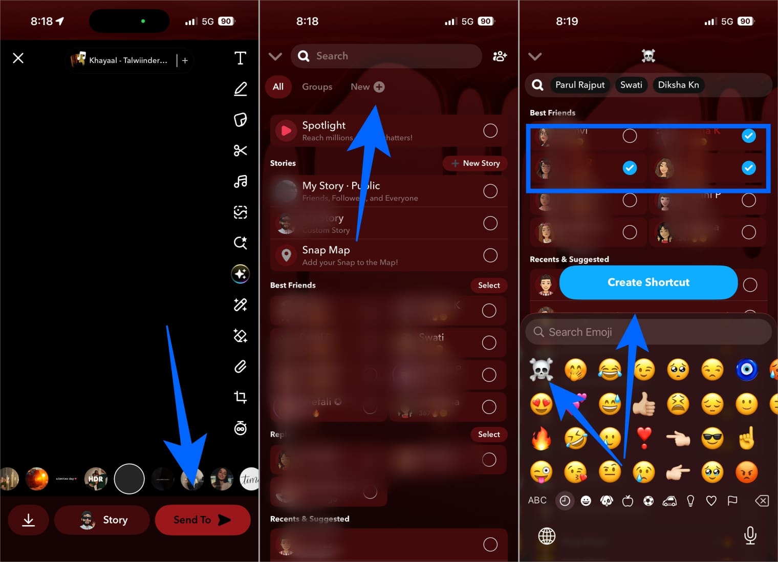 Create a Shortcut on Snapchat