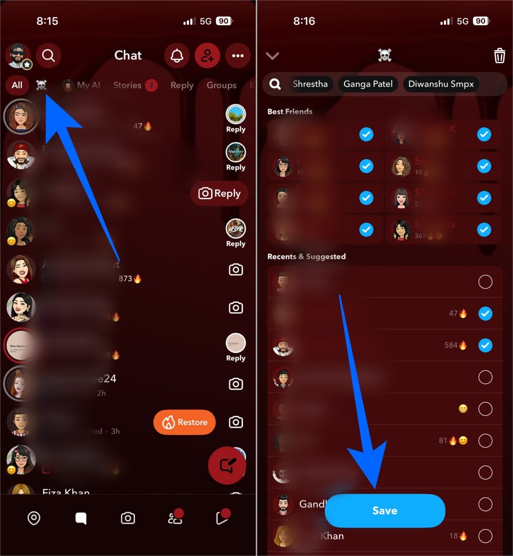 Edit a Shortcut on Snapchat