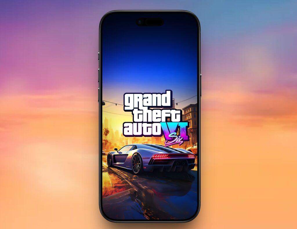 GTA 6 Supercar and Logo Gta 6 supercar and logo