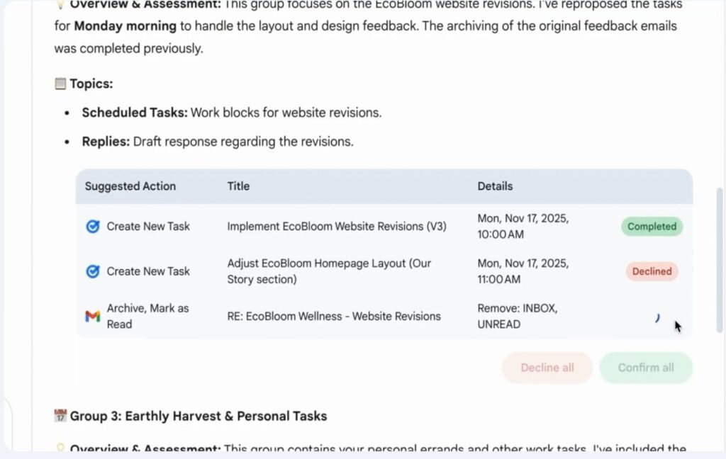 Gemini 3 creates visual layouts with tables widgets and simulations