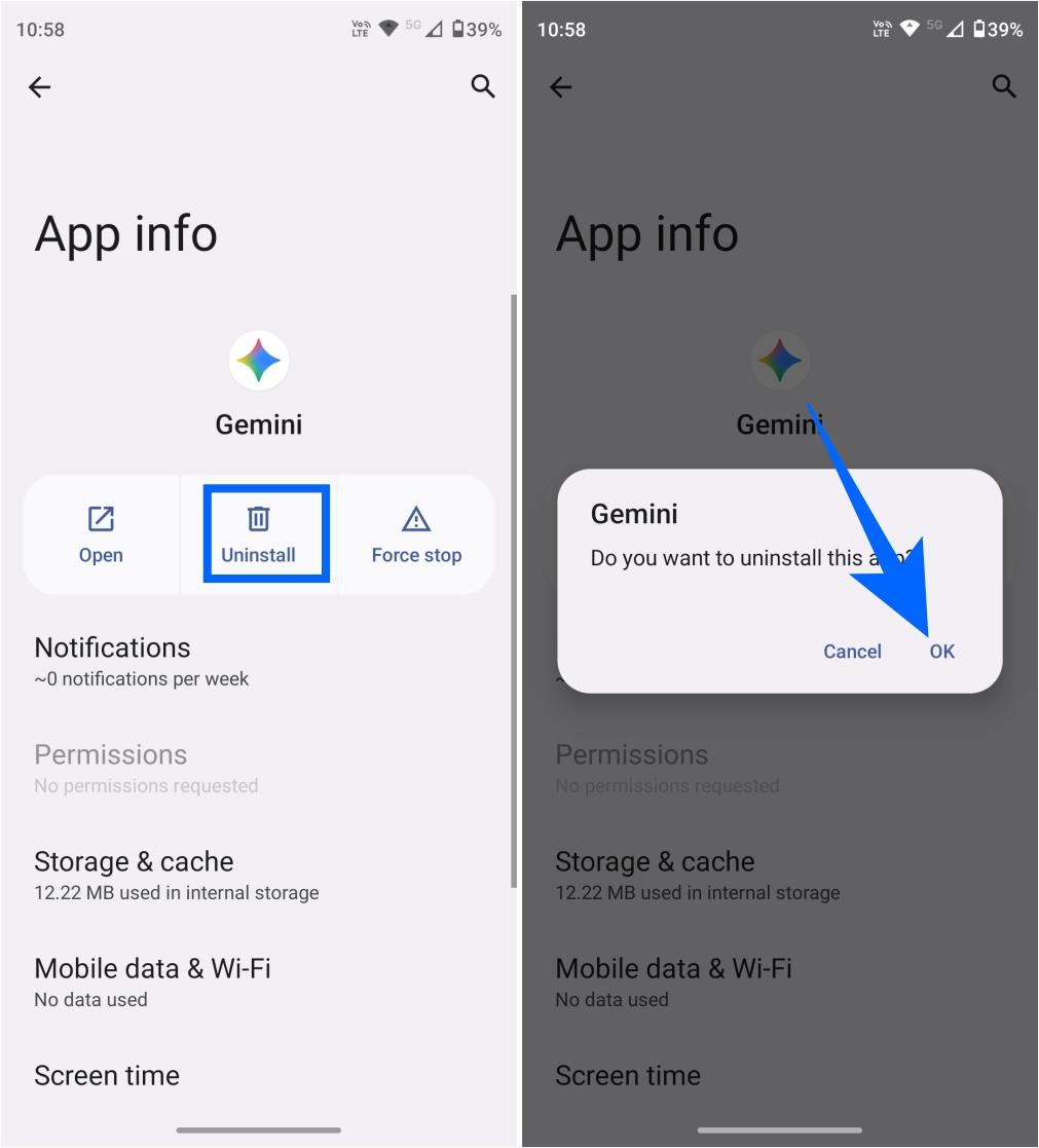 Disable gemini in other categories like communication media and device control