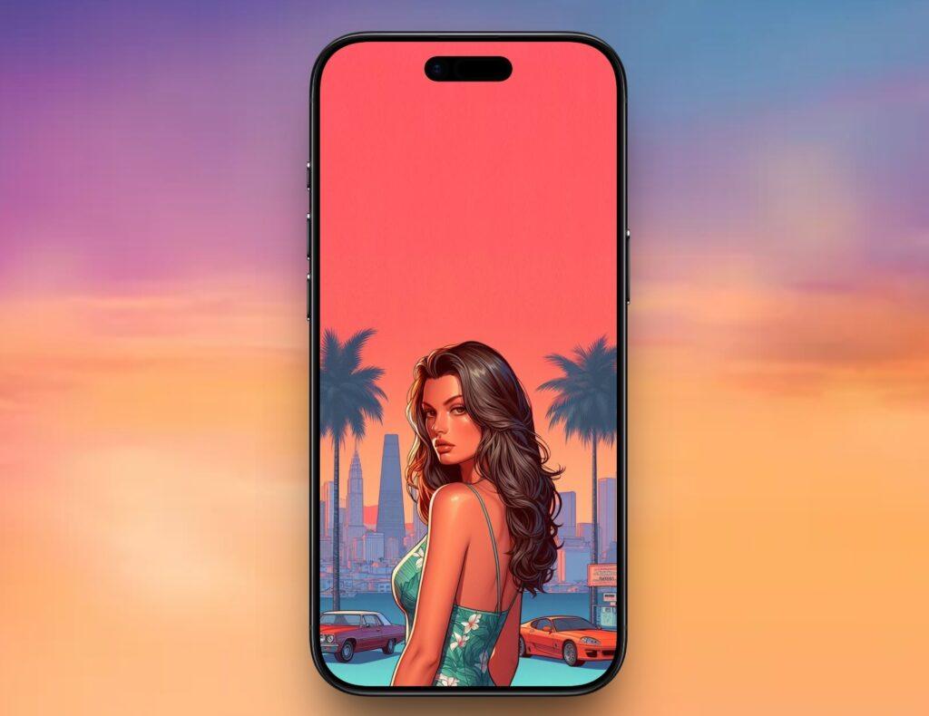 Lucia in Vice City Sunset Lucia in vice city sunset