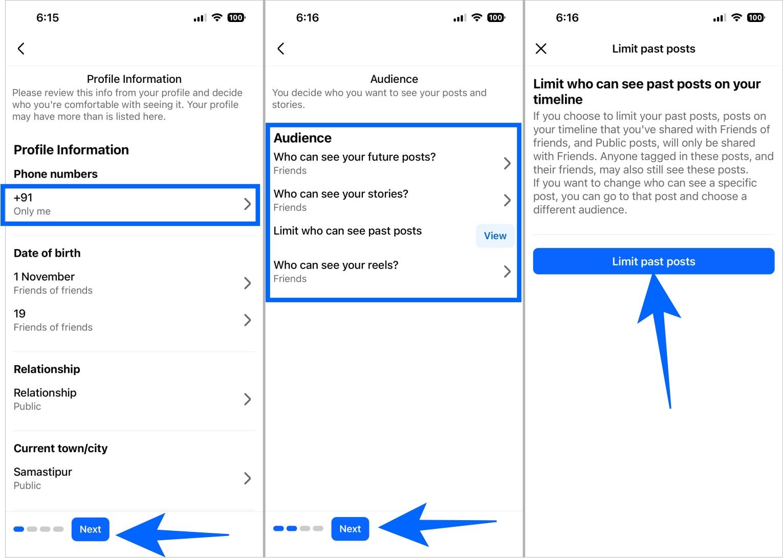 Make Facebook posts and profile info private by changing audience to Only Me or Friends Make facebook posts and profile info private by changing audience to only me or friends