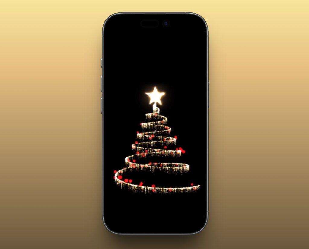 Minimalistic Glowing Tree Wallpaper