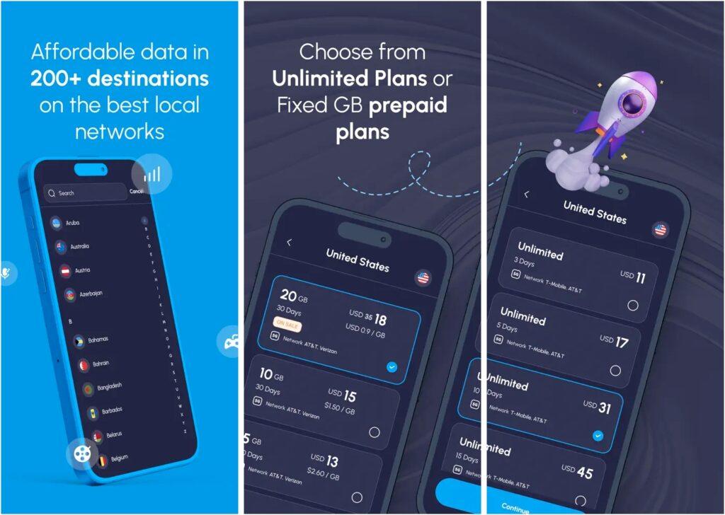 Nomad esim app for iphone and android