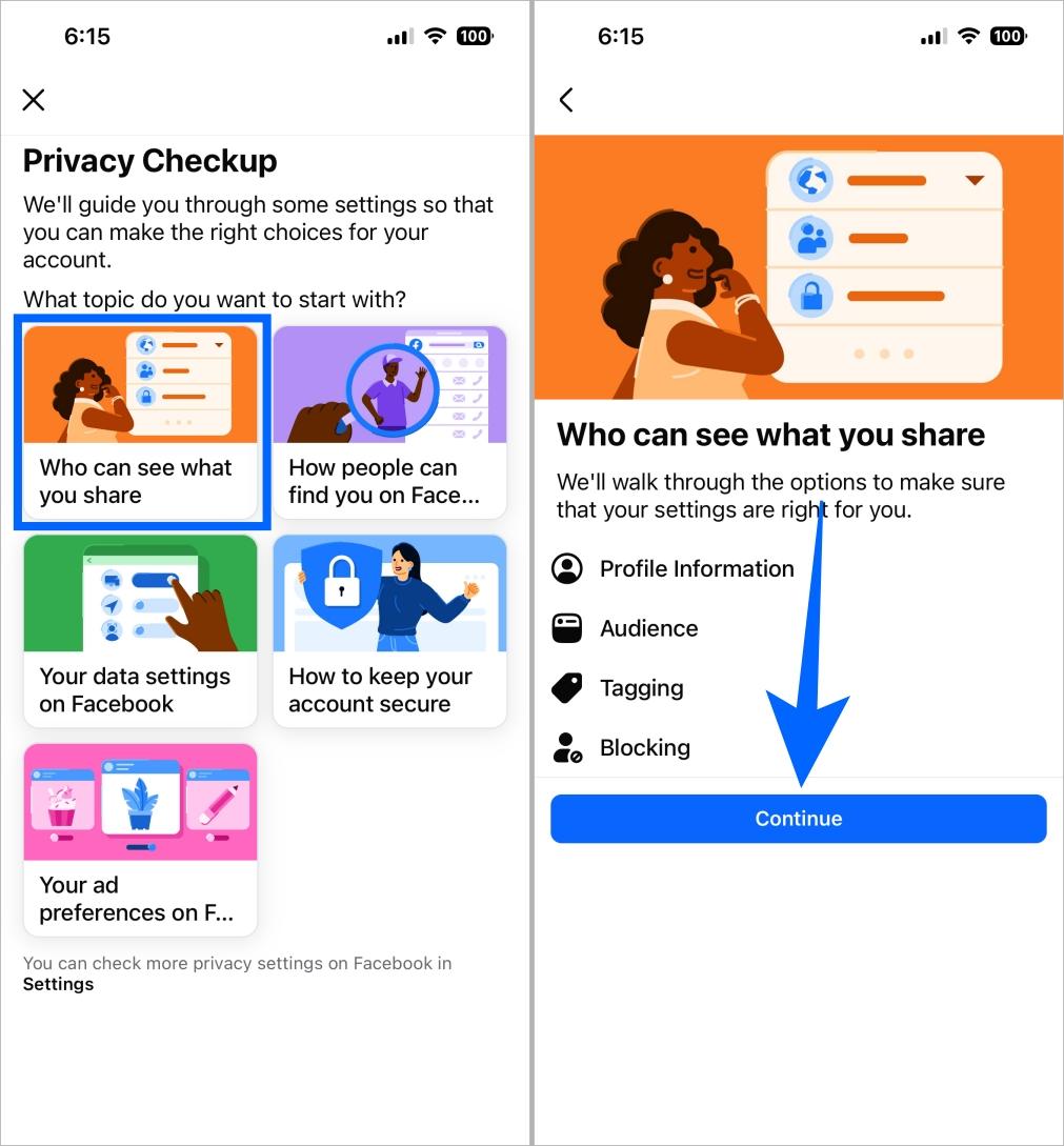 Open Who Can See What You Share in Facebook Privacy Checkup Open who can see what you share in facebook privacy checkup