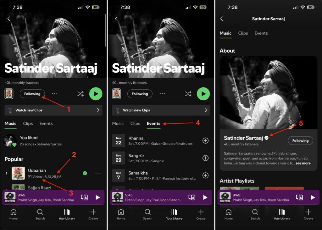 Spotify Artist Page Icons Meaning Spotify artist page icons meaning